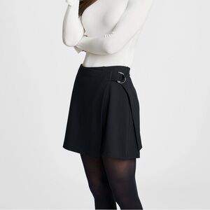 SPANX Ponte Wrap Mini Skirt Skort Black Size Small SPANX Smooth Collection NWT